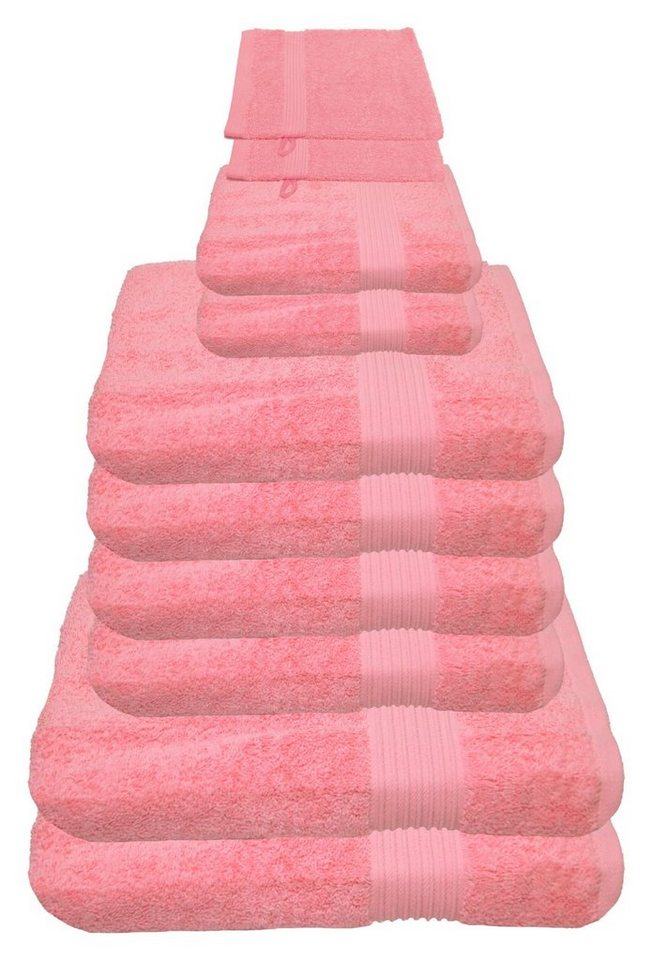 Julie Julsen Handtücher 10-Handtücher-Rosa, Baumwolle (10-St) von Julie Julsen