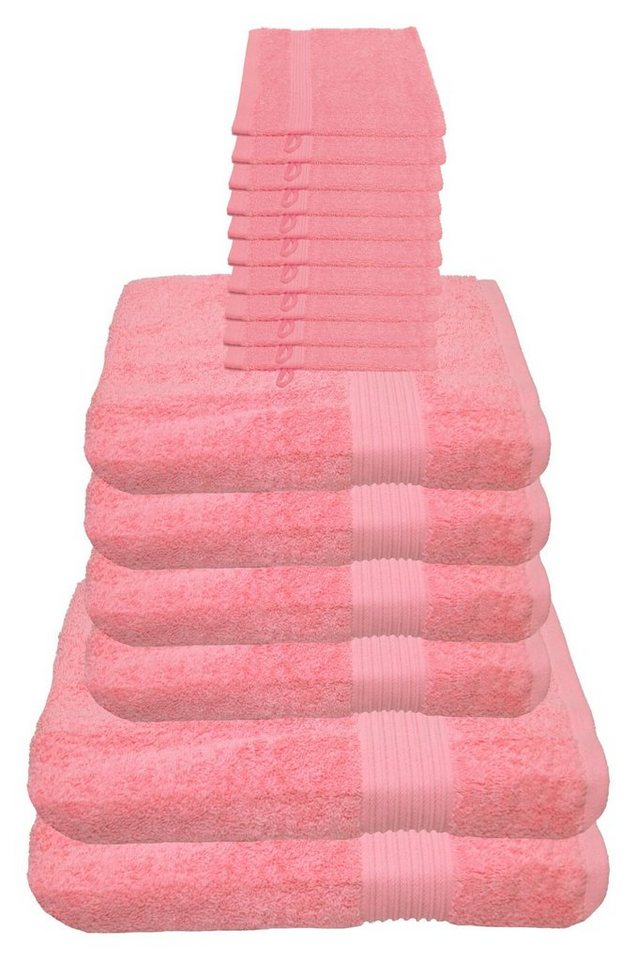Julie Julsen Handtücher 16-Handtücher-Rosa, Baumwolle (16-St) von Julie Julsen