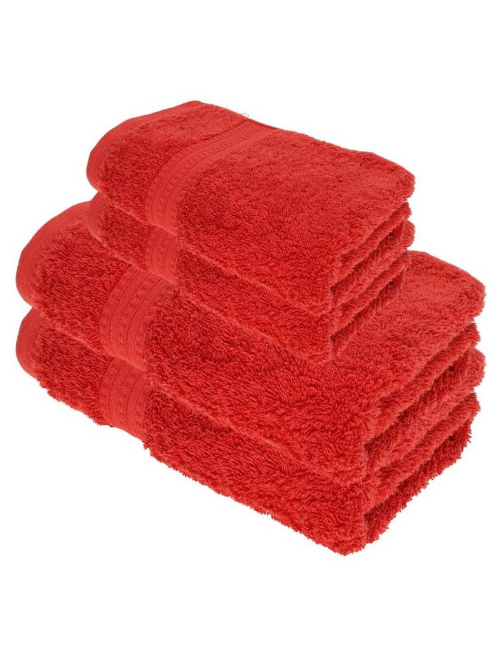 Julie Julsen Handtücher 4-Handtücher-Bordeaux, Bio-Baumwolle (4-St) von Julie Julsen