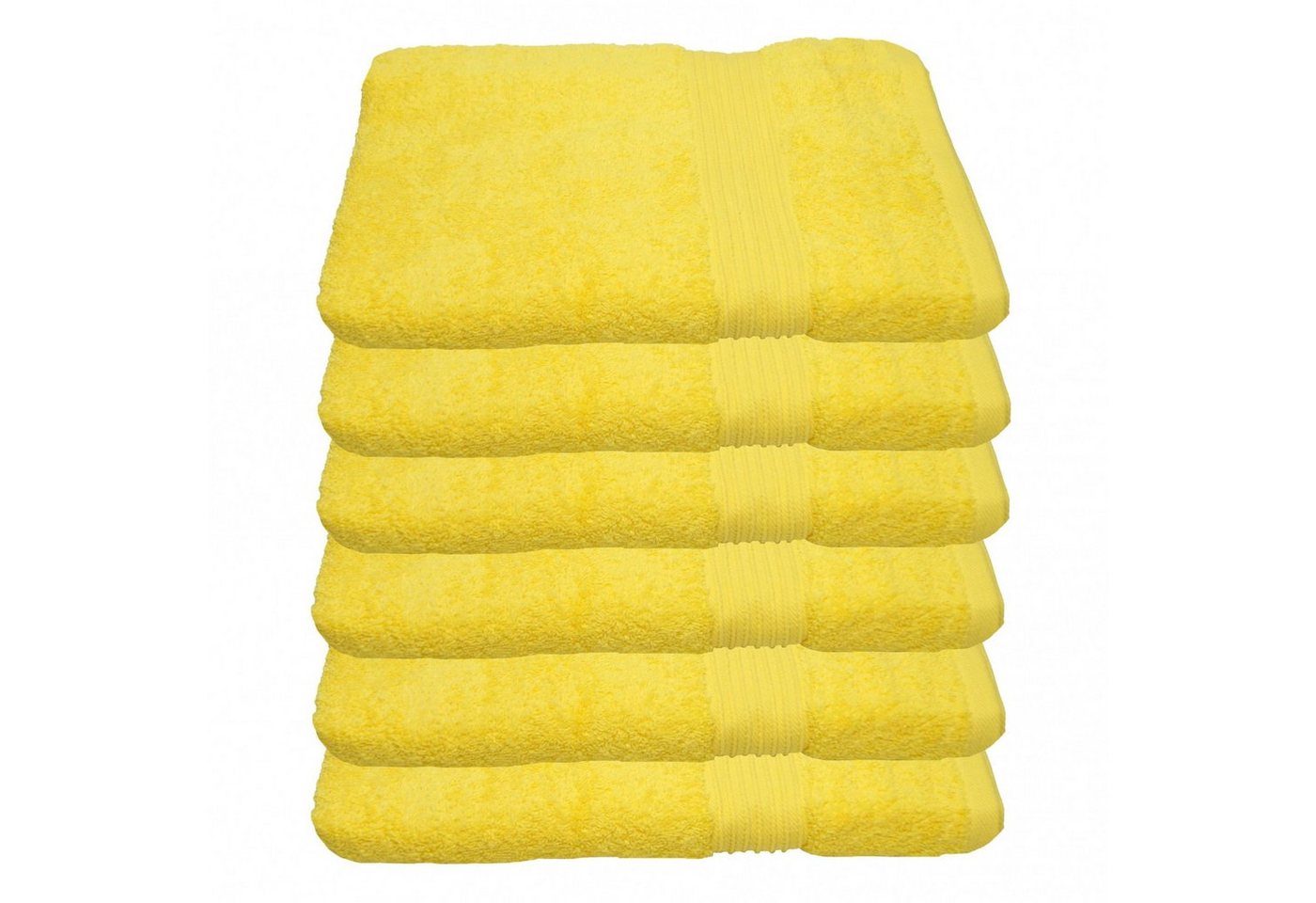 Julie Julsen Handtücher 6-Handtücher-Gelb-Handtuch 50 x 100 cm, Baumwolle (6-St) von Julie Julsen
