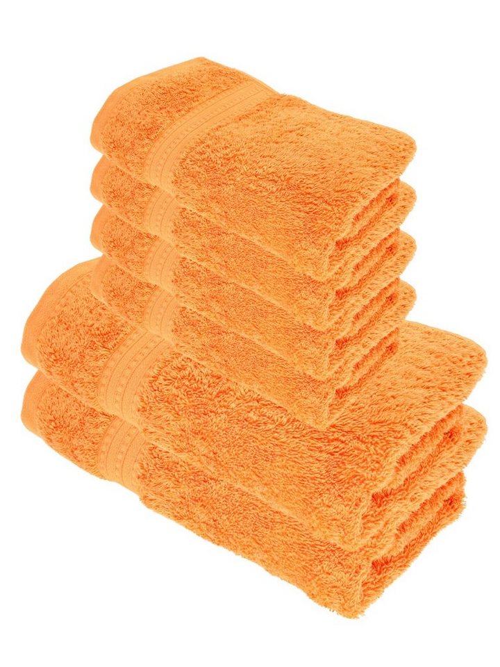 Julie Julsen Handtücher 6-Handtücher-Orange, Bio-Baumwolle (6-St) von Julie Julsen