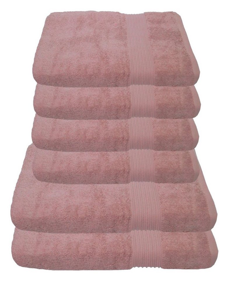Julie Julsen Handtücher 6-Handtücher-Pastell Rosa, Baumwolle (6-St) von Julie Julsen