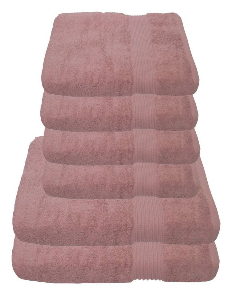 Julie Julsen Handtücher 6-Handtücher-Pastell Rosa, Baumwolle (6-St) von Julie Julsen