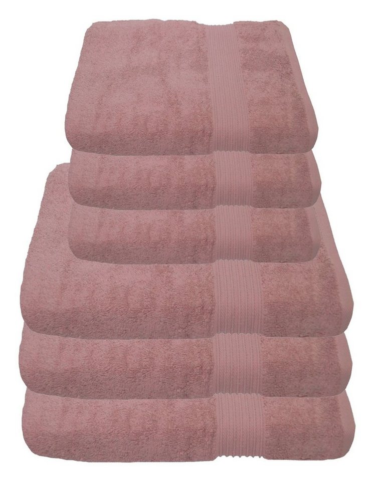 Julie Julsen Handtücher 6-Handtücher-Pastell Rosa, Baumwolle (6-St) von Julie Julsen