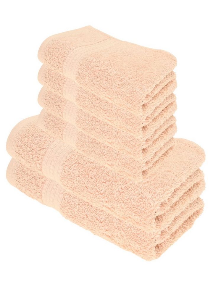 Julie Julsen Handtücher 6-Handtücher-Pastell Rosa, Bio-Baumwolle (6-St) von Julie Julsen