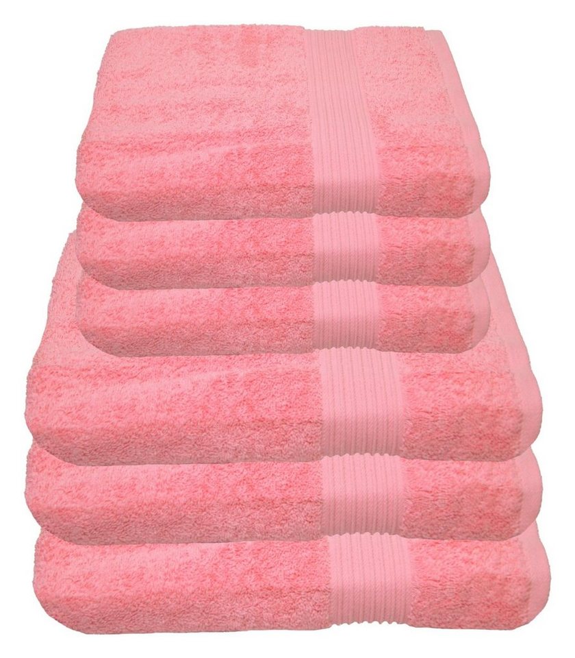 Julie Julsen Handtücher 6-Handtücher-Rosa, Baumwolle (6-St) von Julie Julsen