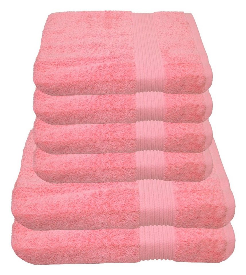 Julie Julsen Handtücher 6-Handtücher-Rosa, Baumwolle (6-St) von Julie Julsen