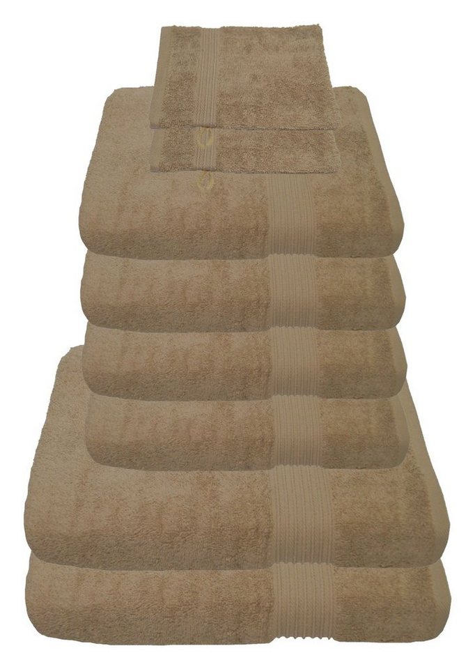 Julie Julsen Handtücher 8-Handtücher-Pastell Beige, Baumwolle (8-St) von Julie Julsen