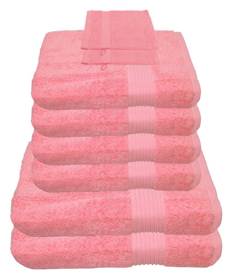 Julie Julsen Handtücher 8-Handtücher-Rosa, Baumwolle (8-St) von Julie Julsen