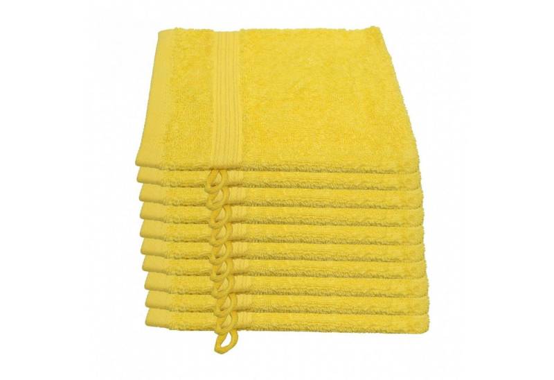 Julie Julsen Waschhandschuh 10-Waschhandschuh-Gelb-Waschhandschuh 15 x 21 cm, (10-St) von Julie Julsen