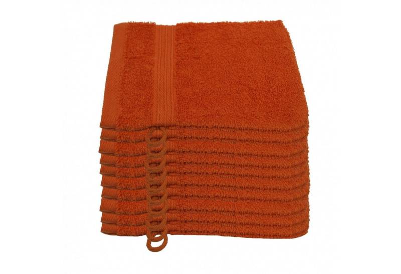 Julie Julsen Waschhandschuh 10-Waschhandschuh-Terrakotta-Waschhandschuh 15 x 21 cm, (10-St) von Julie Julsen
