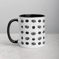 11 Unzen Kaffee Becher Augapfel Seltsame Volkskunst Einweihungsparty Geburtstagsgeschenk Illustration Coole Sachen Schrullig Tee Geschenk Keramik von JulieFitzGeraldArt