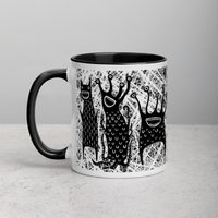 11 Unzen Kaffee Becher Monster Volkskunst Einweihungsparty Goth Geburtstag Geschenke Lustig Gruselig Seltsame Sachen Schrullig Wunderlich Tee von JulieFitzGeraldArt