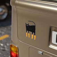 Durchsichtiger Vinyl-Aufkleber Schwarze Katze Regenstiefel Auto-Abziehbild Goth Scrapbooking Volkskunst Lustig Gothic Geburtstag Einweihungsparty von JulieFitzGeraldArt