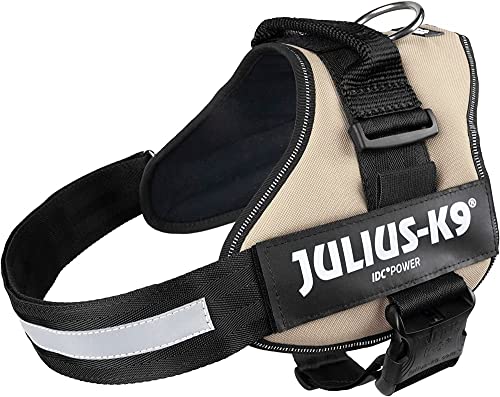 162BE-1 Julius K9® Powergeschirr mit Logofeld Größe 1 Brustumfang: 65 - 80 cm Farbe: earth/beige - K-9 Hundegeschirr Geschirr Einsatzgeschirr von Julius K9