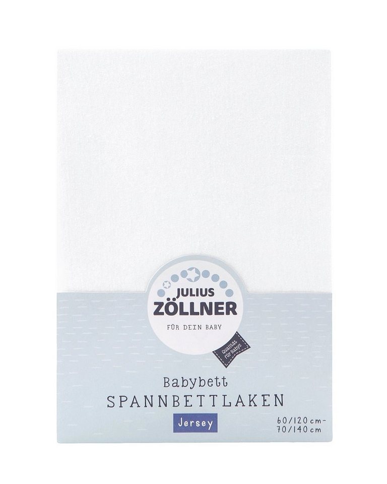 Julius Zöllner Spannbettlaken Julius Zöllner Baby Jersey Spannbetttuch, Spannbet, Jersey, Gummizug: rundum, (1 Stück) von Julius Zöllner