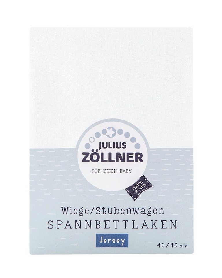 Julius Zöllner Spannbettlaken Julius Zöllner Baby Jersey Spanntuch 90 x 40 cm, Jersey, Gummizug: rundum, (1 Stück) von Julius Zöllner