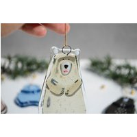 Bär Urlaub Ornamente Dekor Weihnachtsschmuck Geschmolzenes Glas Glasverzierungen Weihnachtsgeschenke Personalisierte Verzierungen von JulliaTyasko