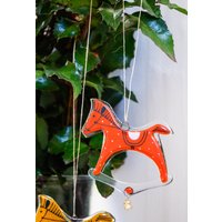 Geschmolzenes Glas Ornamente Weihnachtsschmuck Pferd Urlaub Dekor Weihnachtsgeschenke von JulliaTyasko