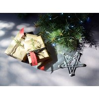 Weihnachten Stern Urlaub Dekor Fusing Glas Ornamente Weihnachtsschmuck Silber Sterne Weihnachtsbaumschmuck Set Mit 5 Sternen von JulliaTyasko