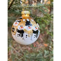 New Orleans Saints Familie Von 5 Personalisierte Schneemann Weihnachten Ornament Handbemalt Geschenk von MaineOrnamentCompany