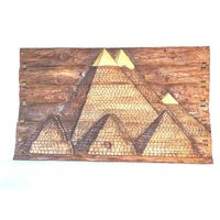 Hand-Carved Wooden Egyptian Pyramids Wall Art, Rustic Pyramid Decor, Ancient Egypt Hanging, Art von JumaARTshop