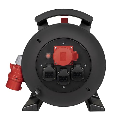 Jumbo-Kabeltrommel 2.0 25m H07BQ-F 5G2,5 qmm blau 3x 230V + 1x CEE 16A 5pol 6h von Jumbo