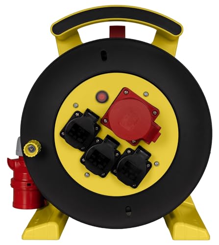 Jumbo-Kabeltrommel 2.0 25m H07RN-F 5G2,5 qmm schwarz 3x 230V + 1x CEE 16A 5pol 6h von Jumbo