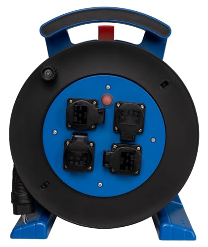 Jumbo-Kabeltrommel 2.0 40m H07BQ-F 3G1,5 qmm blau 4 Schutzkontakt-Steckdosen SW Jumbo-Kabeltrommel 2.0 40m H07BQ-F 3G1,5 qmm blau 4 Schutzkontakt-Steckdosen SW von Jumbo
