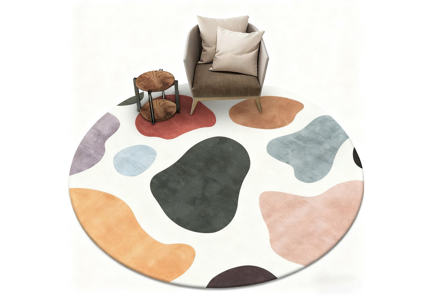 Jumpeak Designteppich teppich rund 120cm durchmesser,teppich wohnzimmer, 5 Jumpeak Designteppich teppich rund 120cm durchmesser,teppich wohnzimmer, 5 von Jumpeak