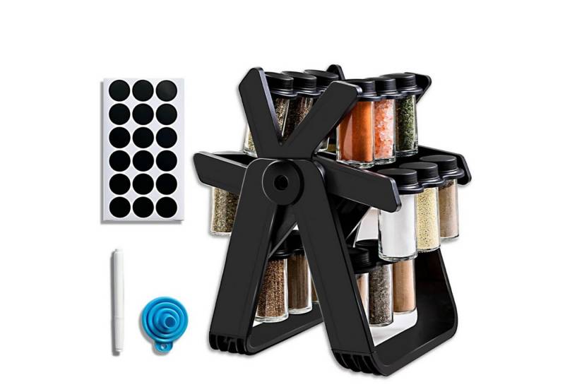 Jumpeak Gewürzboard gewürzregal drehbar,gewürzregal, Drehbar,18 Glasflaschen,100 ml Fassungsvermögen Jumpeak Gewürzboard gewürzregal drehbar,gewürzregal, Drehbar,18 Glasflaschen,100 ml Fassungsvermögen von Jumpeak