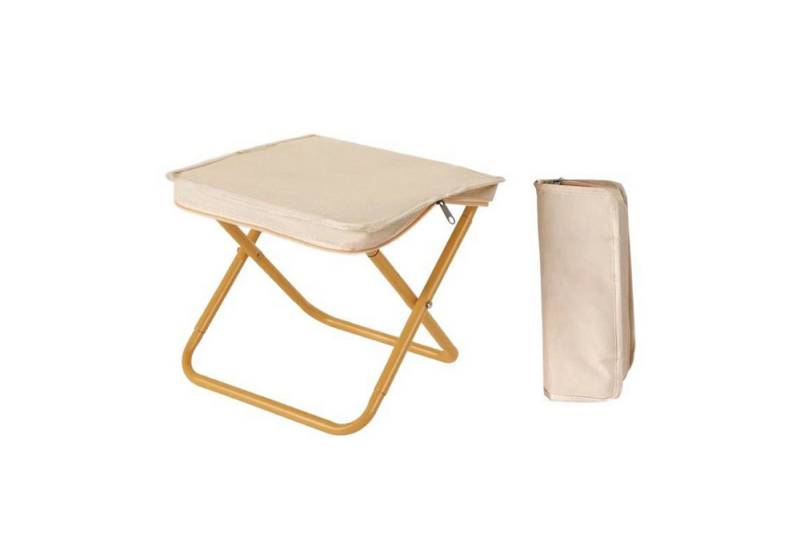 Jumpeak Klappstuhl Kreative Handtasche Klappbarer Hocker, Outdoor Tragbarer Hocker,Hocker, Aus verdicktem Kohlenstoffstahl,schwarz,Khaki,26x28.5cm,29x31cm von Jumpeak