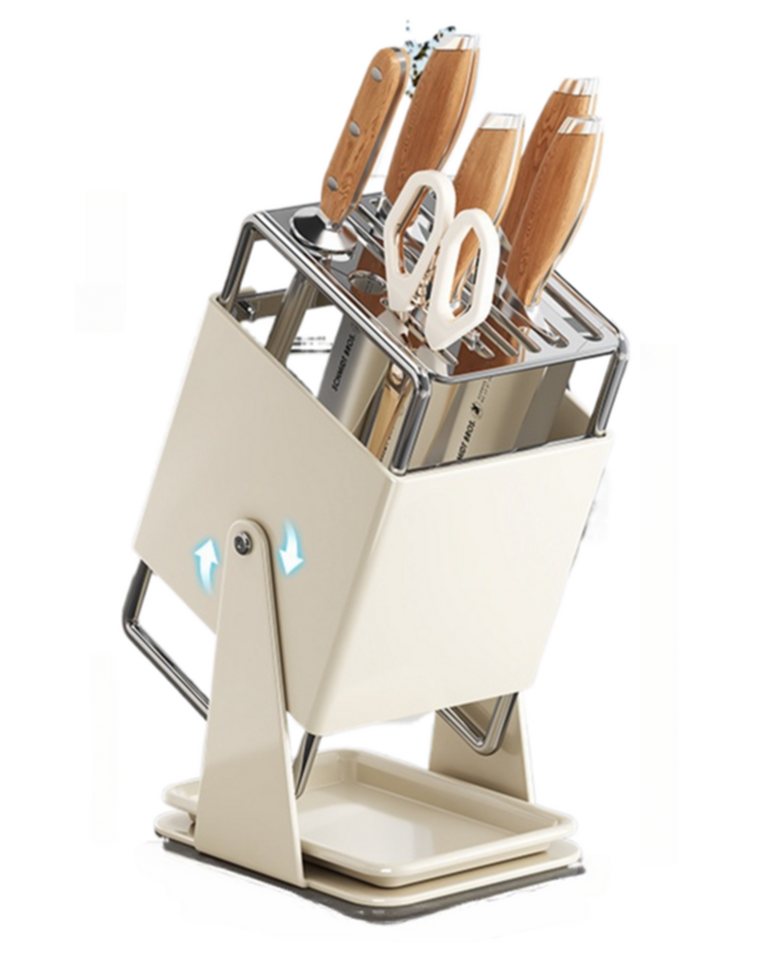 Jumpeak Messerblock messerblock,messerblock schwarz,messerblock beige,Edelstahl,Drehbar, messerblock ohne messer,messerblock ohne messer schwarz von Jumpeak