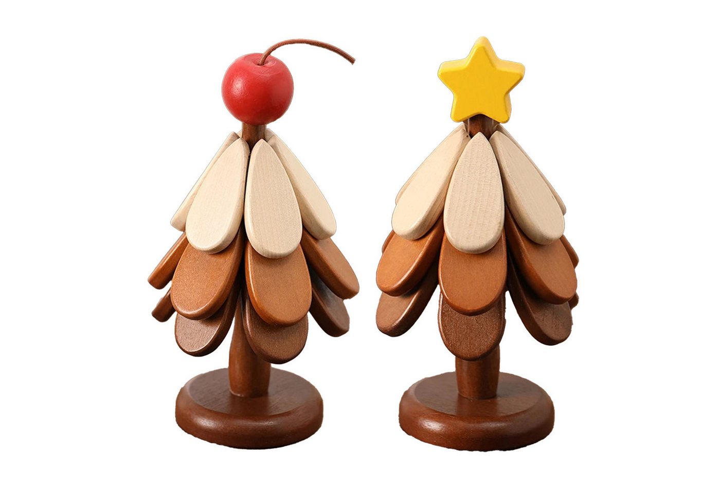 Jumpeak Platzset platzset weihnachten,platzset kinder,platzsets,weihnachtsbaum holz, (Abnehmbar, 3 Tischsets, 2 Designs), platzset rund,Holzscheiben,weihnachtsdeko,weihnachtsgeschenke von Jumpeak
