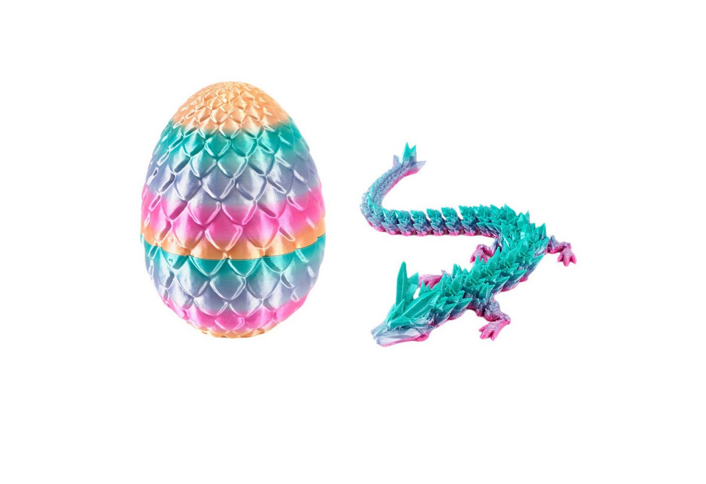 Jumpeak Tierfigur 3d drache,3d tiere,tiere figuren,Kinderspielzeug,halloween deko (1x22 cm Drache + 8,5 cm Drachenei), Mehrere Farben,künstlerische Kreationen,dekoration wohnzimmer von Jumpeak