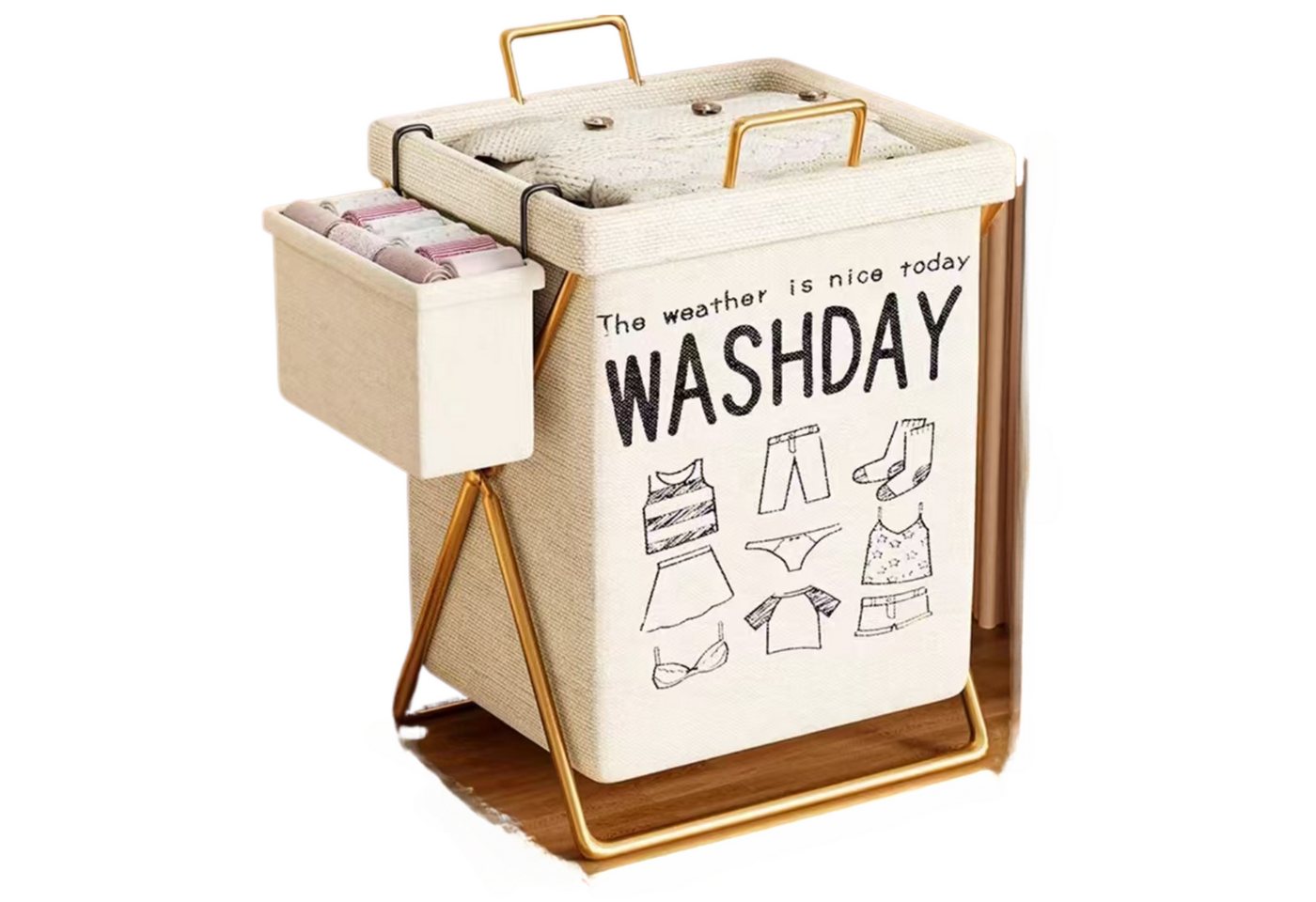 Jumpeak Wäschesortierer wäschekorb 3 fächer,wäschekorb mit deckel, wäschekorb 2 fächer,Aufbewahrungskorb,Faltbar Jumpeak Wäschesortierer wäschekorb 3 fächer,wäschekorb mit deckel, wäschekorb 2 fächer,Aufbewahrungskorb,Faltbar von Jumpeak