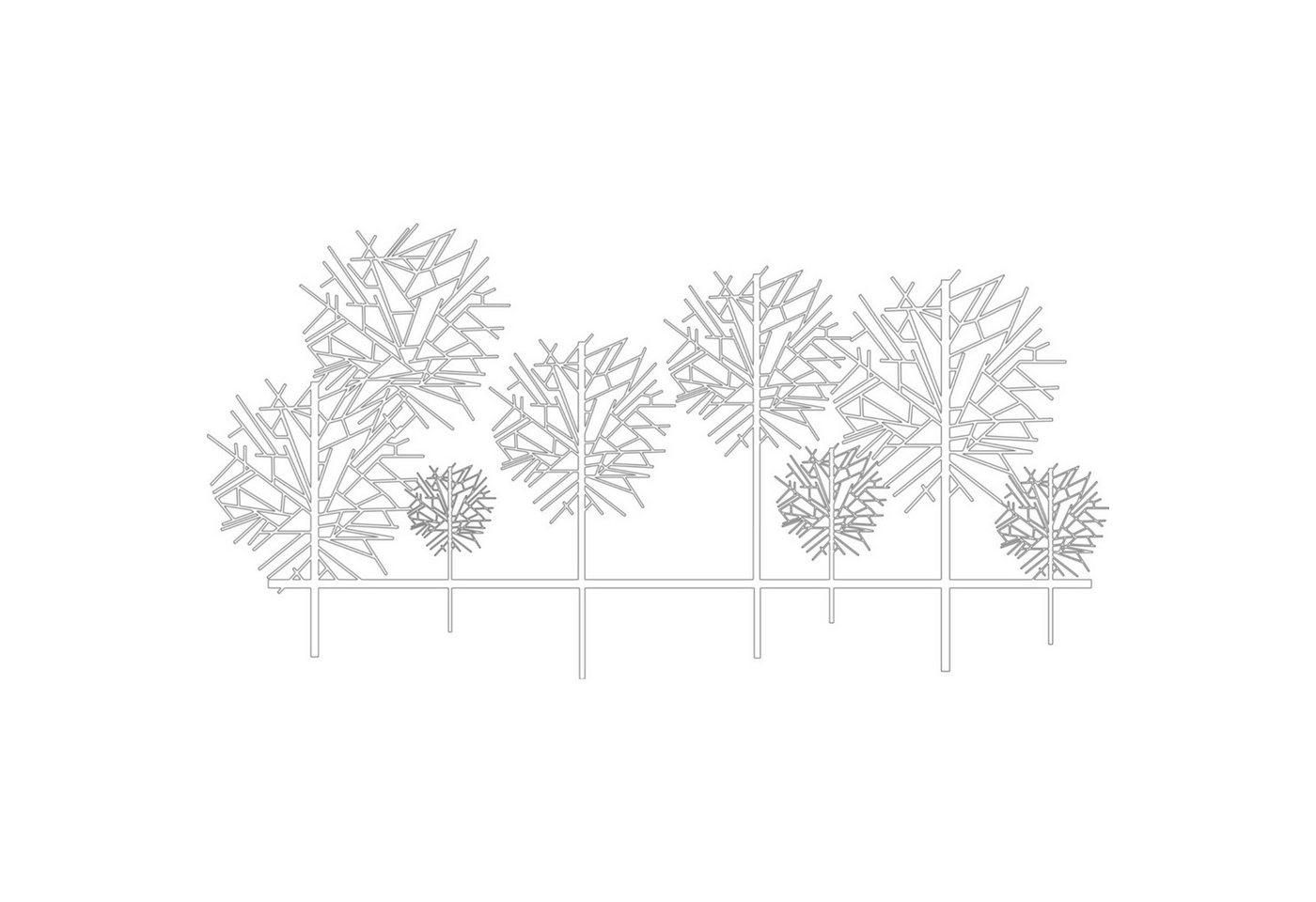 Jumpeak Wanddekoobjekt Geometrischer Wald Metall Kunst Wanddekoration,Abstrakter Baum, Natur, Hergestellt aus Metall,Schwarz,weiß,100*50cm Jumpeak Wanddekoobjekt Geometrischer Wald Metall Kunst Wanddekoration,Abstrakter Baum, Natur, Hergestellt aus Metall,Schwarz,weiß,100*50cm von Jumpeak