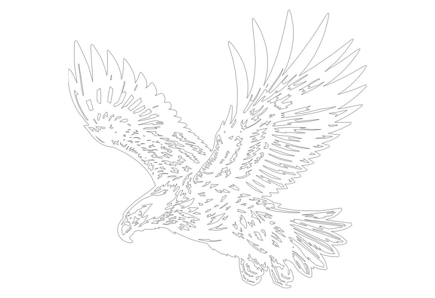 Jumpeak Wanddekoobjekt Adler Metall Wanddekoration, Tierelemente, Metall, Hergestellt aus Metall,Schwarz,weiß,57×53cm von Jumpeak