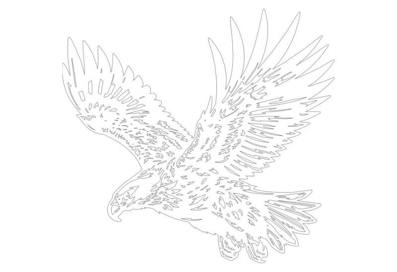 Jumpeak Wanddekoobjekt Adler Metall Wanddekoration, Tierelemente, Metall, Hergestellt aus Metall,Schwarz,weiß,57×53cm von Jumpeak