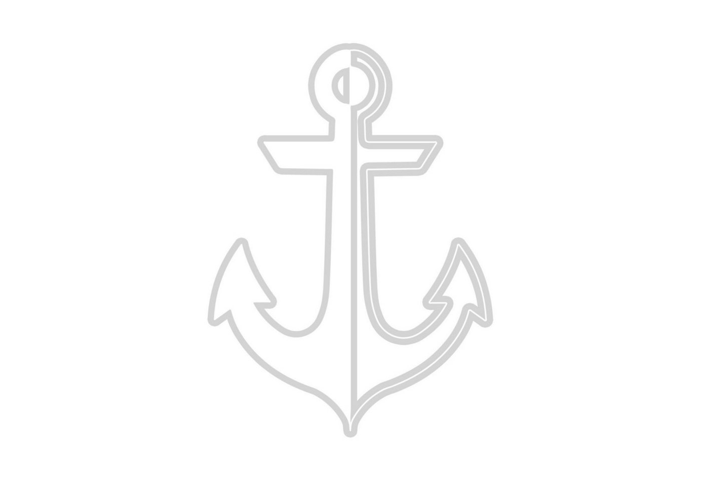 Jumpeak Wanddekoobjekt Anker Metall Wanddekoration,Nautische Dekoration,Nautische Einfachheit, Hergestellt aus Metall,Schwarz,weiß,80×56cm von Jumpeak