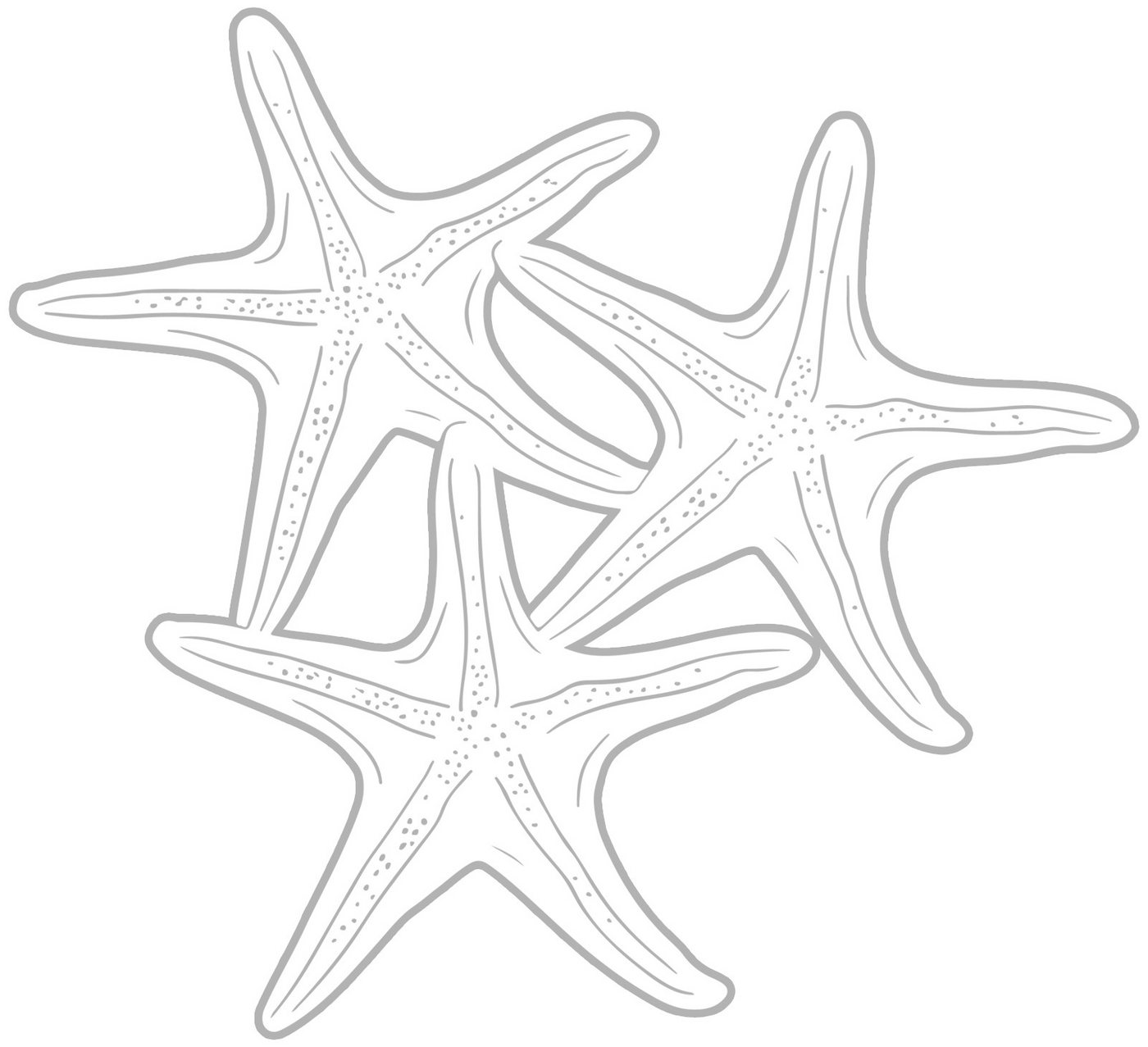 Jumpeak Wanddekoobjekt Seestern Wanddekoration, Meerestiere, Seestil, einfach, Hergestellt aus Metall,Schwarz,weiß,59cm×53cm von Jumpeak