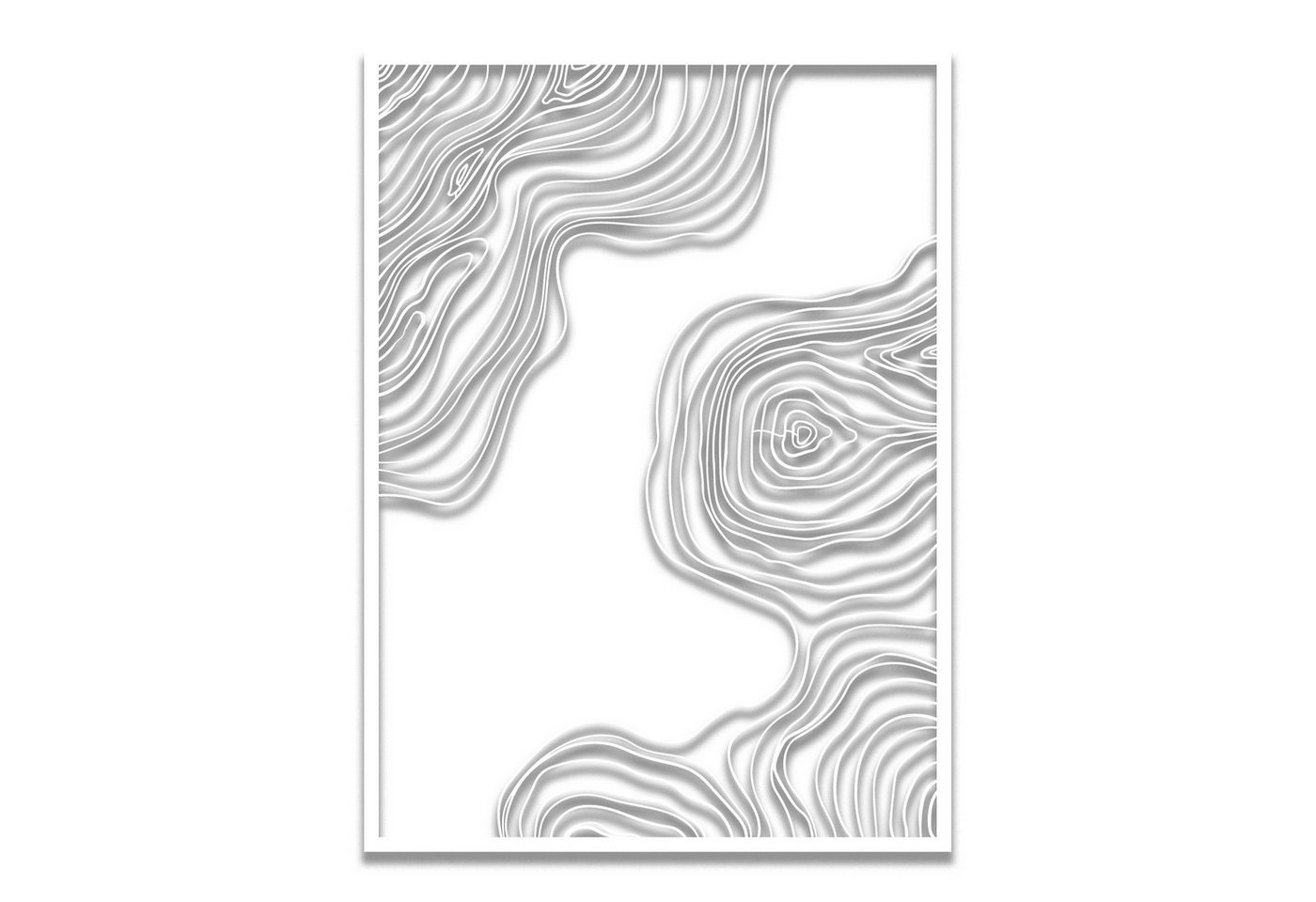 Jumpeak Wanddekoobjekt Dreidimensionale Wanddekoration mit Linien, minimalistisch abstrakt, Hergestellt aus Metall,Schwarz,weiß,Gold, Silber,3 Größe von Jumpeak