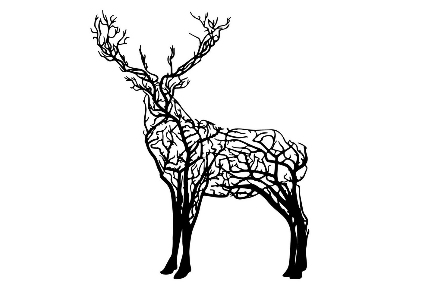 Jumpeak Wanddekoobjekt Durchbrochenes Rehkitz Metall Wanddekoration, Tier, Pflanze, Metall., Hergestellt aus Metall,Schwarz,weiß,70x57cm Jumpeak Wanddekoobjekt Durchbrochenes Rehkitz Metall Wanddekoration, Tier, Pflanze, Metall., Hergestellt aus Metall,Schwarz,weiß,70x57cm von Jumpeak