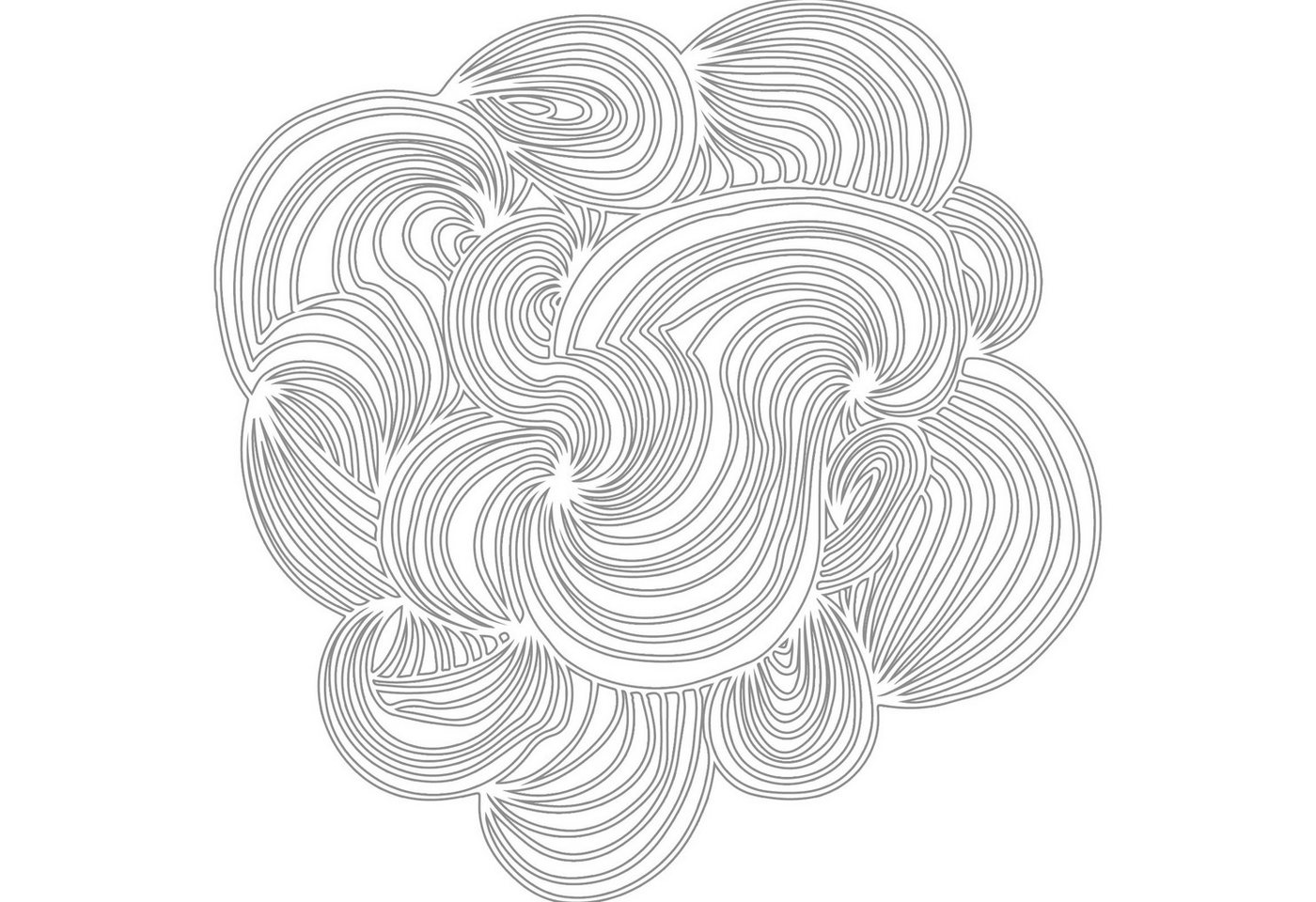 Jumpeak Wanddekoobjekt Sinfonie der Linien Modernistischer Stil Wanddekoration, Klassisches Metall, Wanddekoration von Jumpeak