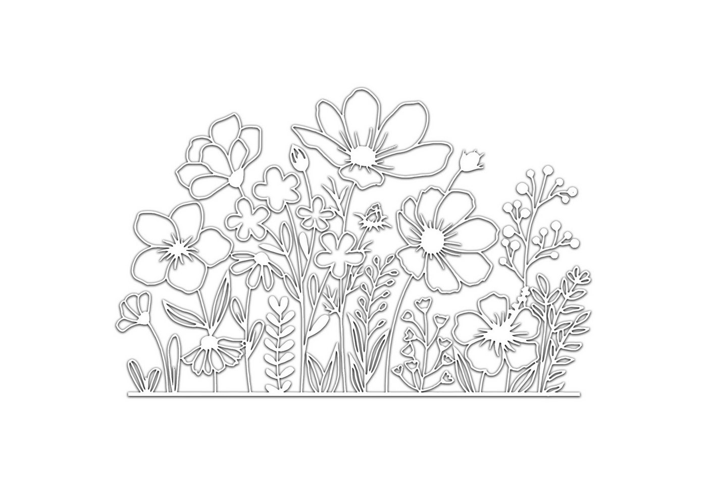 Jumpeak Wanddekoobjekt Florale Wanddekoration aus Metall, Metall, Natur, Hergestellt aus Metall,Schwarz,weiß,90x59cm Jumpeak Wanddekoobjekt Florale Wanddekoration aus Metall, Metall, Natur, Hergestellt aus Metall,Schwarz,weiß,90x59cm von Jumpeak