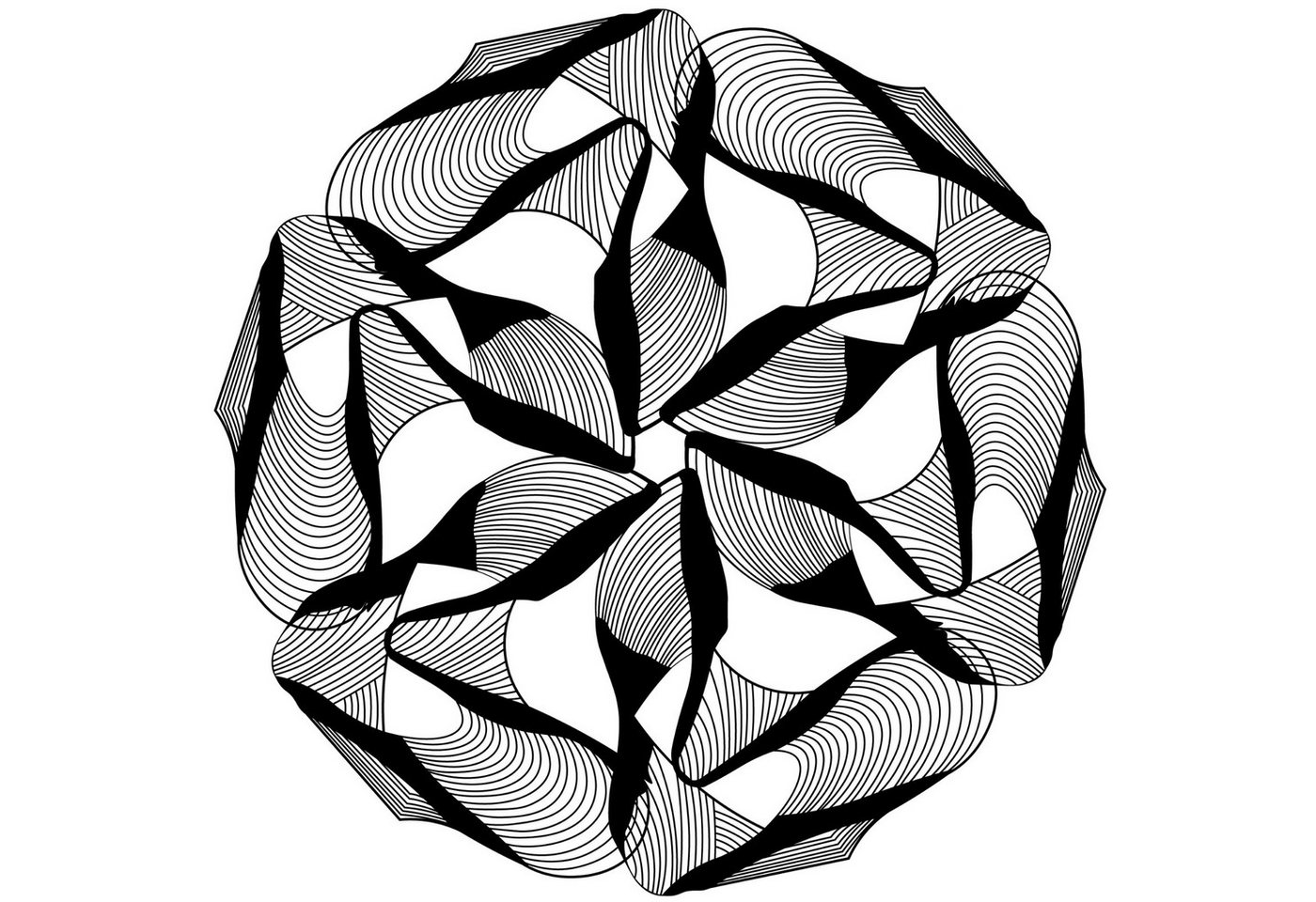 Jumpeak Wanddekoobjekt Kreative Blume MetallKunst Wanddekoration,geometrisches Muster, Hergestellt aus Metall,Schwarz,weiß,53*53cm Jumpeak Wanddekoobjekt Kreative Blume MetallKunst Wanddekoration,geometrisches Muster, Hergestellt aus Metall,Schwarz,weiß,53*53cm von Jumpeak