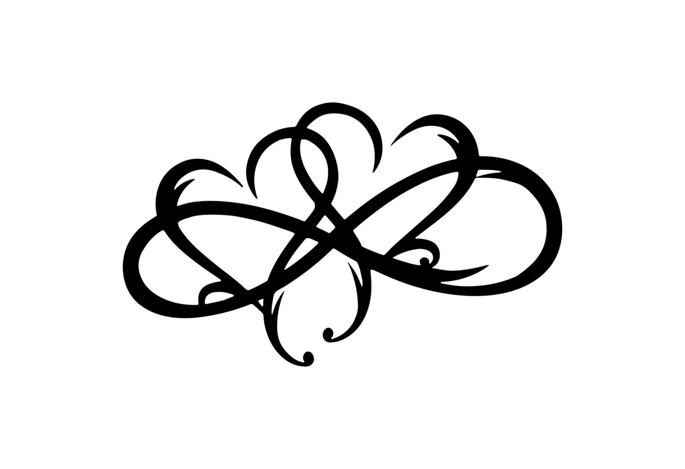 Jumpeak Wanddekoobjekt Herzen-Wanddeko,herzförmige Metalldekoration,silberhochzeit geschenk (Unendliche Herzen, deko weihnachten,abstrakte Linien), Deko Wohnzimmer,Wand Deko schwarz,Zimmer Deko aesthetic,Doppelherz von Jumpeak