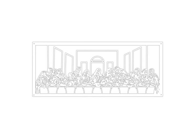 Jumpeak Wanddekoobjekt Jesus Letztes Abendmahl Metall Wanddekoration, Metall, Religiös, Hergestellt aus Metall,Schwarz,weiß,Gold, Silber,39x93cm Jumpeak Wanddekoobjekt Jesus Letztes Abendmahl Metall Wanddekoration, Metall, Religiös, Hergestellt aus Metall,Schwarz,weiß,Gold, Silber,39x93cm von Jumpeak