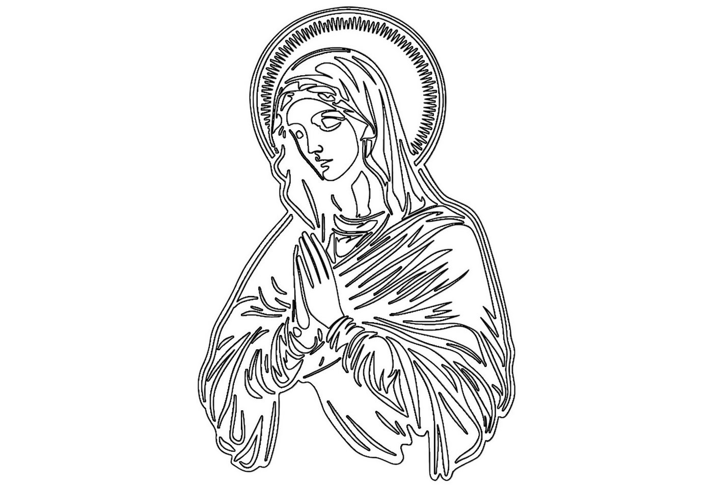 Jumpeak Wanddekoobjekt Jungfrau Maria Metall Kunst Wanddekoration, christliche Dekoration, Religion,Metallwanddekoration,Heiliger Glanz,vier Farben,Zwei Größen von Jumpeak