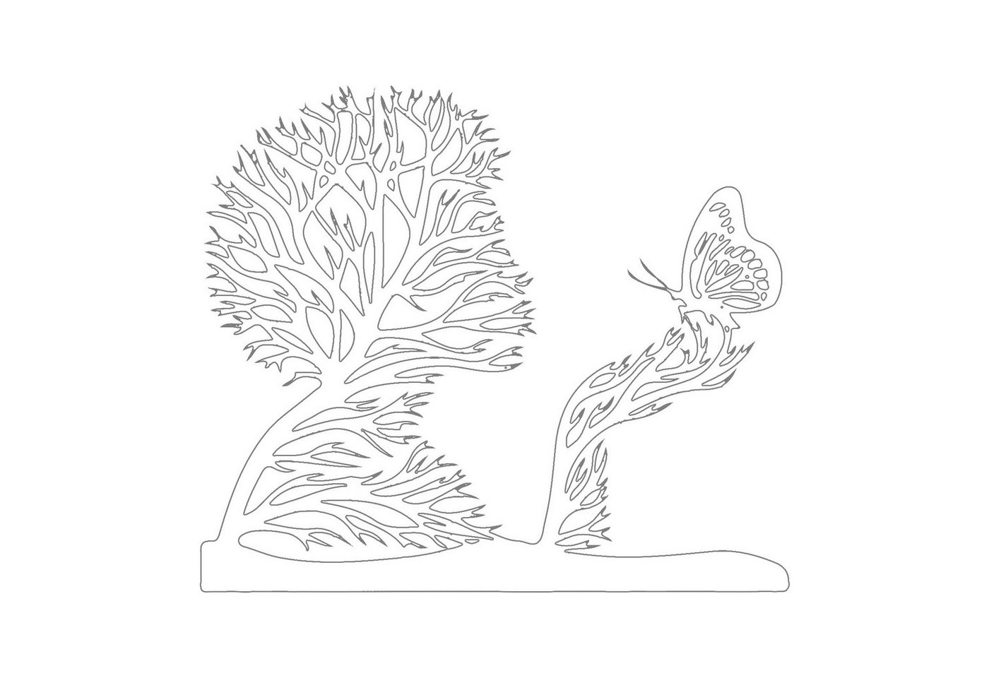 Jumpeak Wanddekoobjekt Metall Wanddekoration Baum & Schmetterling, Modern Natur Wand Deko, Künstlerische Nordisch Wandkunst für Naturnahe Eleganz von Jumpeak